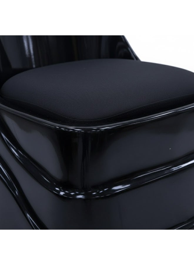 كرسي ستول جلوبالستار باللون الأسود مع مقعد جلدي – كرسي دوار قوي لصالونات التجميل والمنتجعات الصحية - Image 3